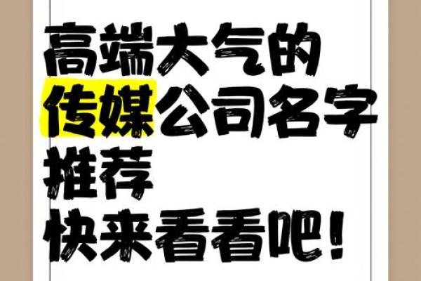 爆款传媒公司名字背后的策略与灵感