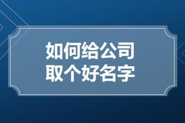 让你的公司名字更具吸引力，轻松赢得市场先机