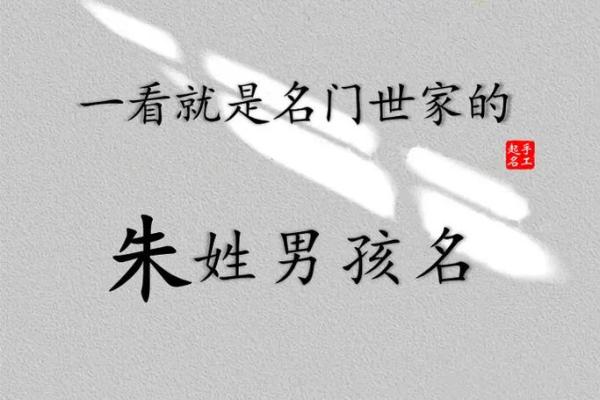 朱姓男孩女孩名字推荐，带来好运的选择